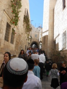 Busy small street in Old City